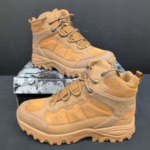 Nortiv 8 Men's Waterproof Suede Leather Hiking Boots US 9 Coyote JS19004M